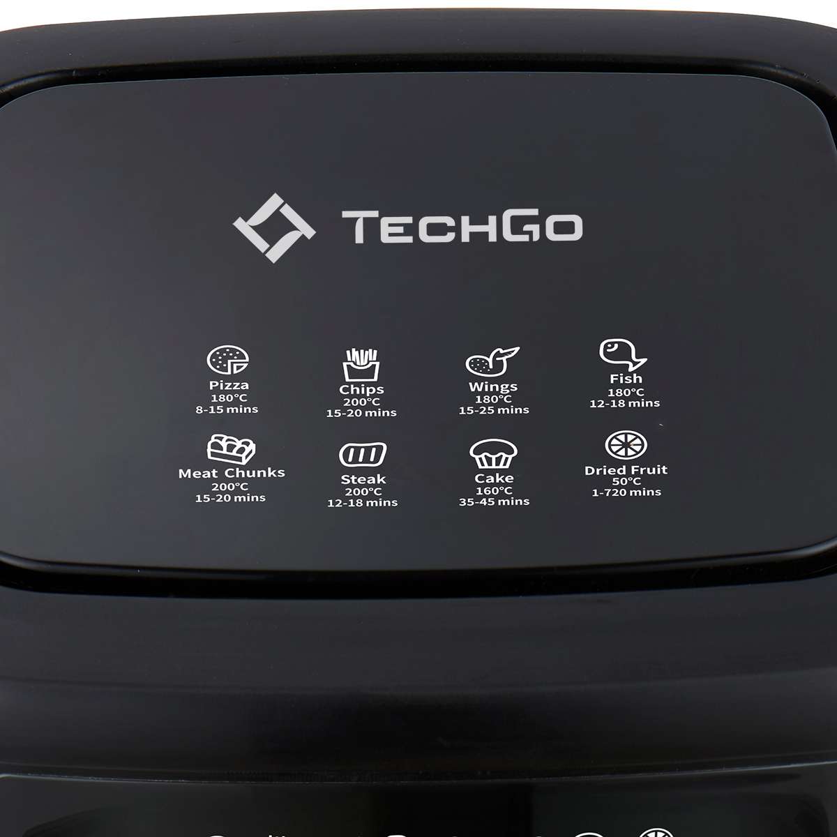 Freidora De Aire TechGo AF50D-R 1300w 5L 8 Programas Negra
